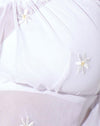 Image of Salima Longsleeve Top in White Daisy Embro White