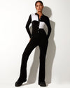 Image of Salish Jumpsuit in Crepe Black and White