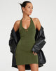 image of Samari Mini Dress in Khaki