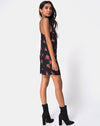Image of Sanna Slip Dress in Soi Rose Black and Red