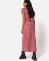 Image of Sanrin Dress in Ditsy Rose Red Silver