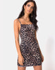 Image of Sekina Dress in Velvet Brown Leopard