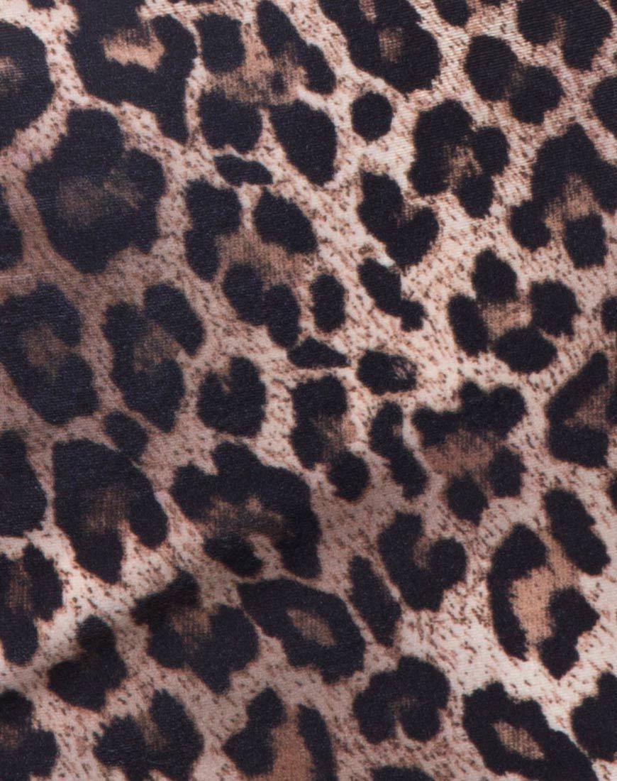 Image of Sekina Dress in Velvet Brown Leopard