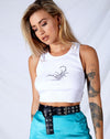 Image of Givas Crop Top in White Scorpion