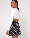 Image of Sheny Mini Skirt in 90s Daisy Black and White