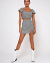 Image of Sheny Mini Skirt in Gingham Cream