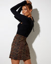 Image of Sheny Mini Skirt in Dark Boa Brown