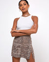 Image of Sheny Mini Skirt in Croc Neutral Grey