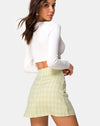 Image of Sheny Mini Skirt in Sage Check