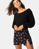Image of Sheny Skirt in Sohey Rose Black