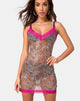 Image of Sheys Dress Mini Tiger Mesh with Violet Lace