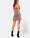 Image of Sheys Dress Mini Tiger Mesh with Violet Lace