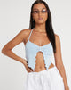 image of Shima Top in Crepe Baby Blue