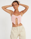image of Shima Top in Crepe Baby Pink