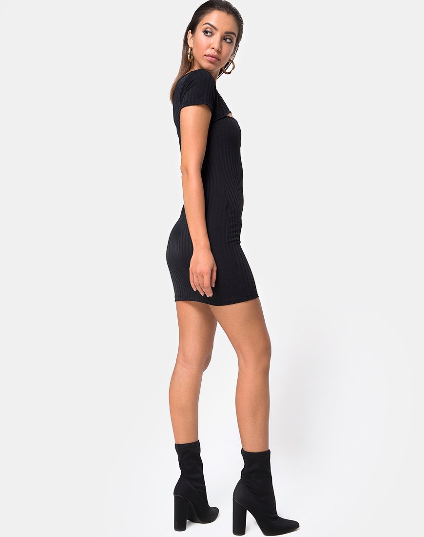 Image of Shimmie Bodycon Dress in Black