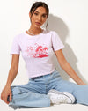 Image of Shrunk Tee in Baby Pink Paradise Dolphin