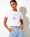 Image of Shrunk Tee in White Dreamy Kittens