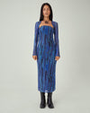 image of MOTEL X JACQUIE Shuro Maxi Dress in Colour Bleed Blue