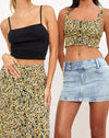 image of Soyke Crop Top in Spring Ditsy Yellow