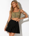 image of Soyke Crop Top in Spring Ditsy Yellow