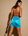 Image of Solena Mini Skirt in Spandex Blue