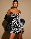 Image of Katya Mini Dress in Huge Zebra