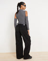 image of Suji Long Sleeve Top in Bubble Charcoal