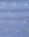 Image of Suky Mini Skirt in Blue Denim Hot Fix