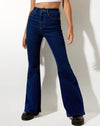 Image of Super Flare Jeans in Mid Blue