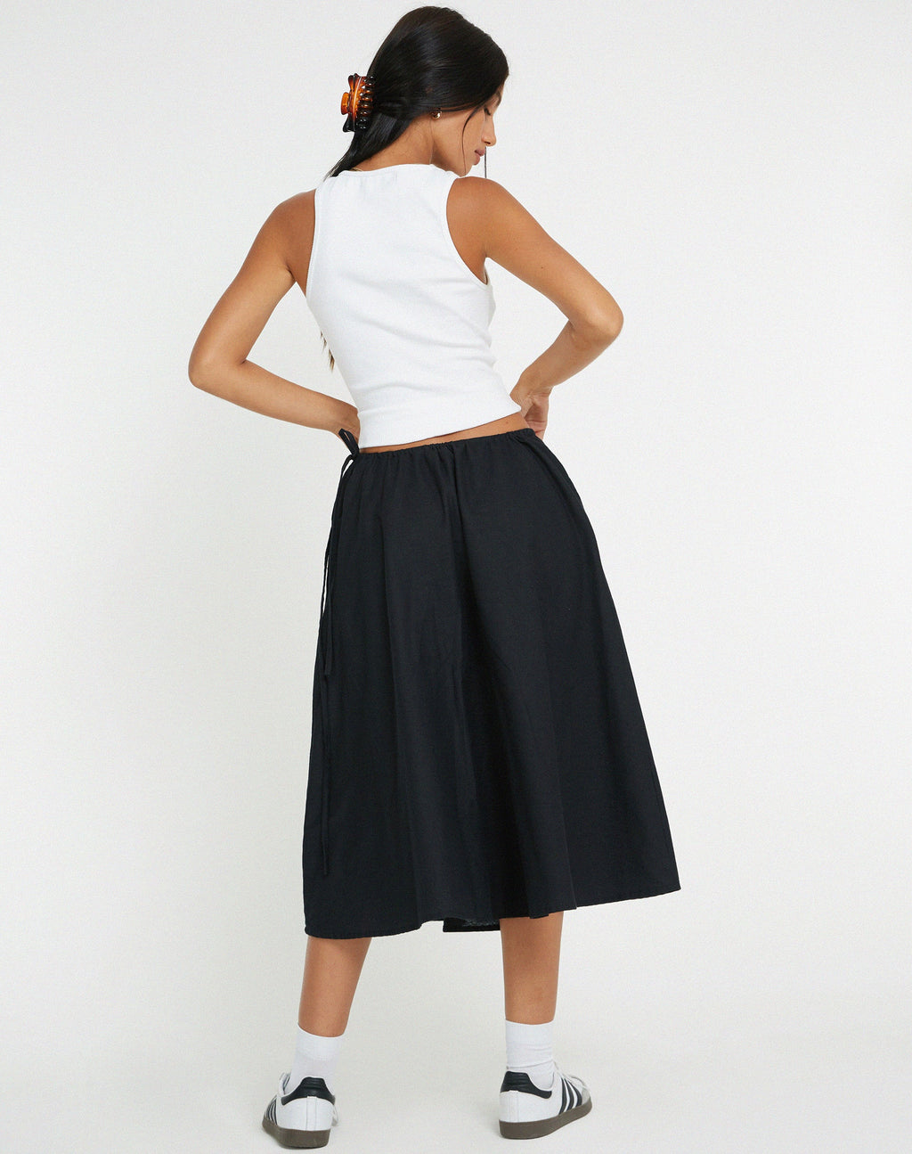 Takara Midi Skirt in Black