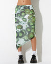 image of Tansu Midi Skirt in Xray Blurred Daisy Green