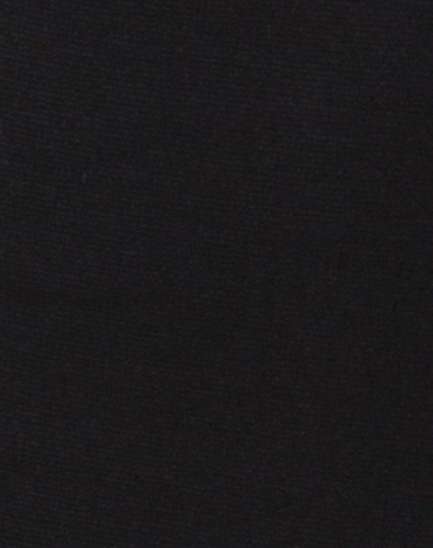 Image of Tashi Bodycon Dress in Black with Diamante Ring Black