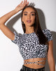 Image of Tasya Top in Dalmatian Black and White