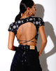 Image of Tasya Crop Top in Moonlight Black