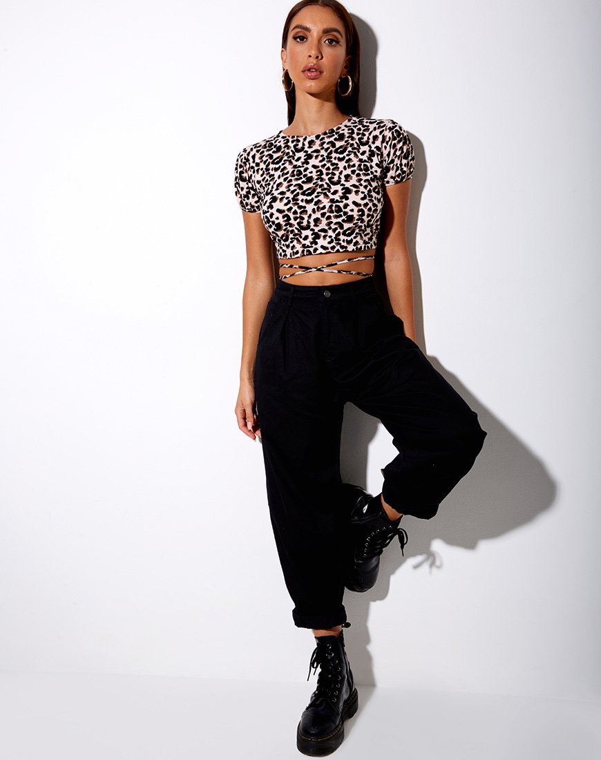 Image of Tasya Crop Top in Pink Panther