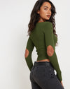 image of Tayon Long Sleeve Top in Khaki