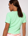 Image of Tiery Crop Top in Rib Neo Mint