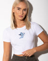 Image of Tindy Crop Top in White Cupid Embro