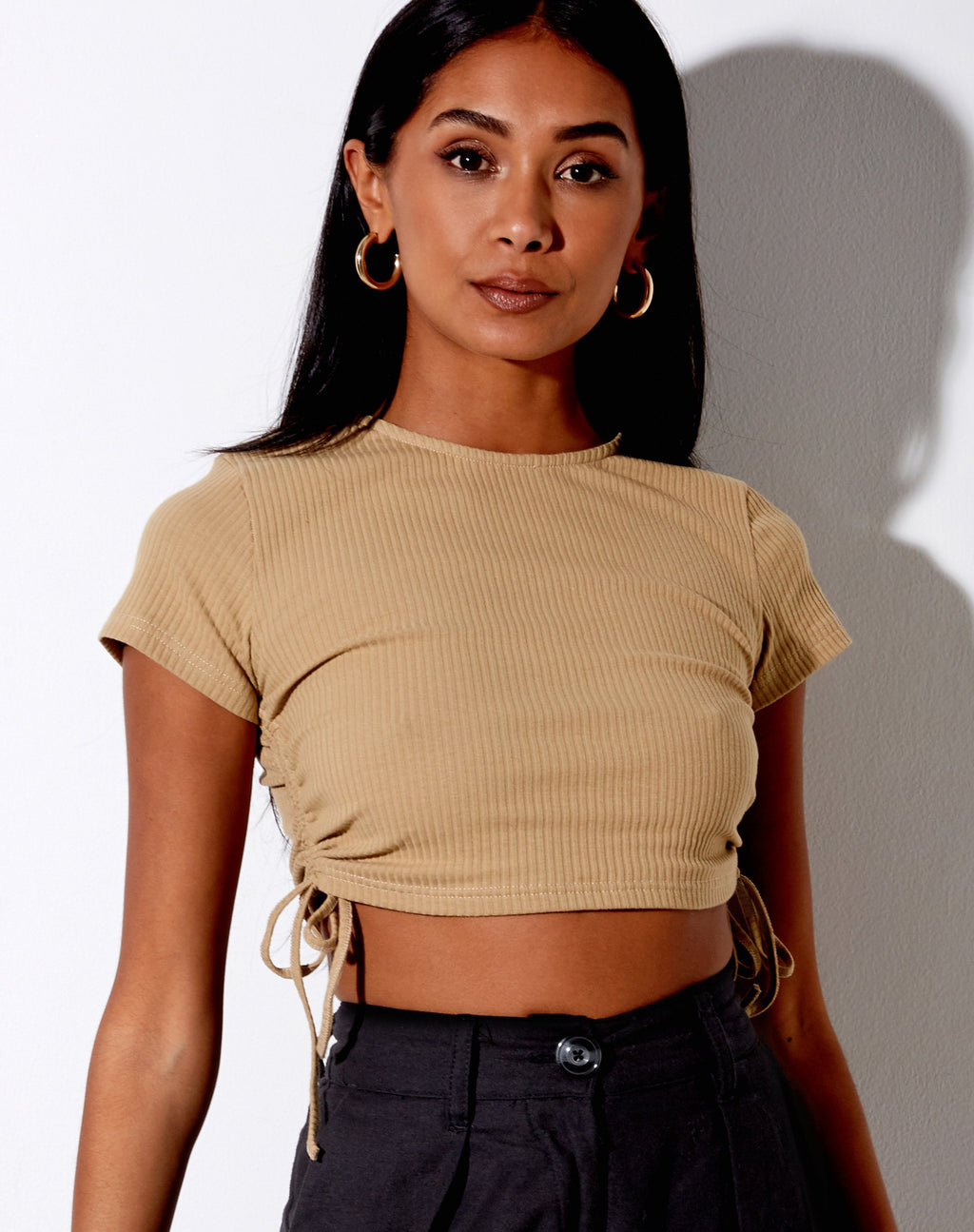 Tiner Crop Top in Rib Cocoa