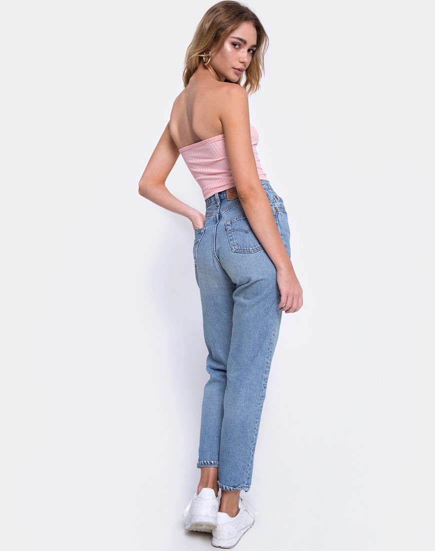 Image of Tube Top in Ribbed Blush