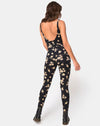 Image of Unitard in Grunge Daisy Floral