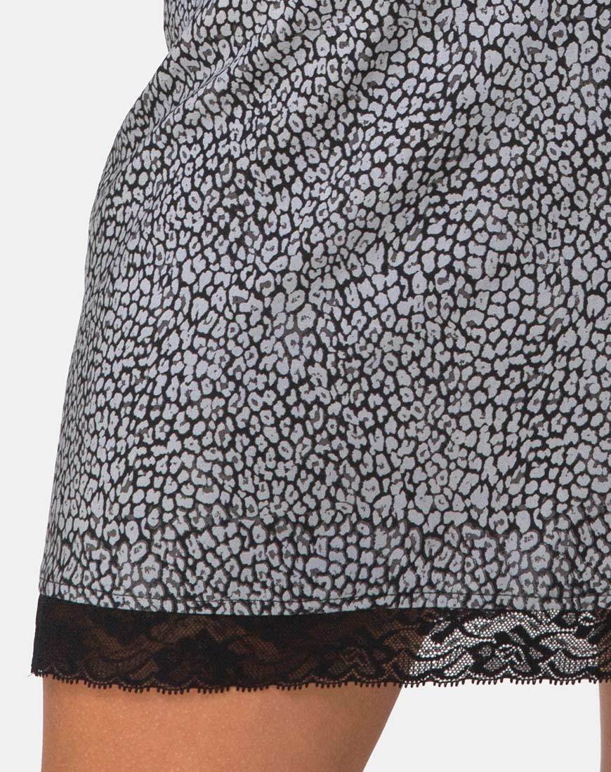 Image of Urila Mini Skirt in Ditsy Leopard Grey