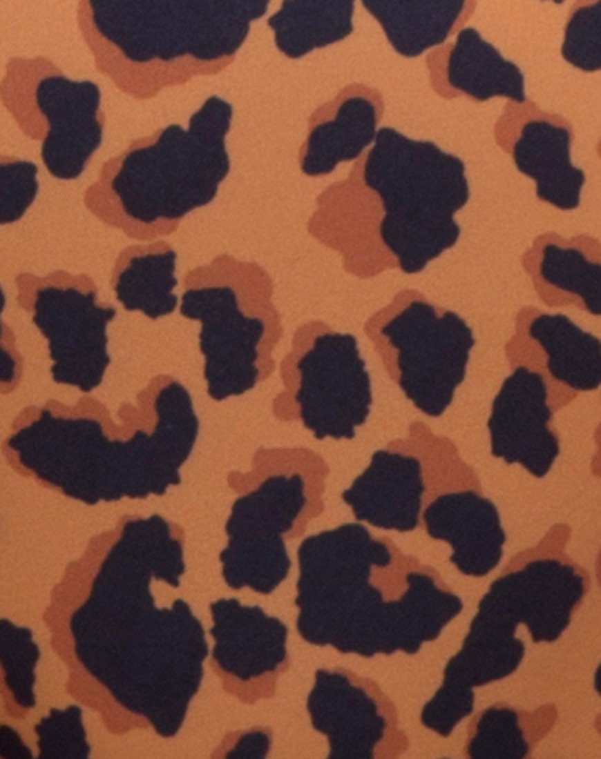 Image of Val Bikini Top in Burn Out Leopard