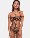 Image of Val Bikini Bottom in burn Out Leopard