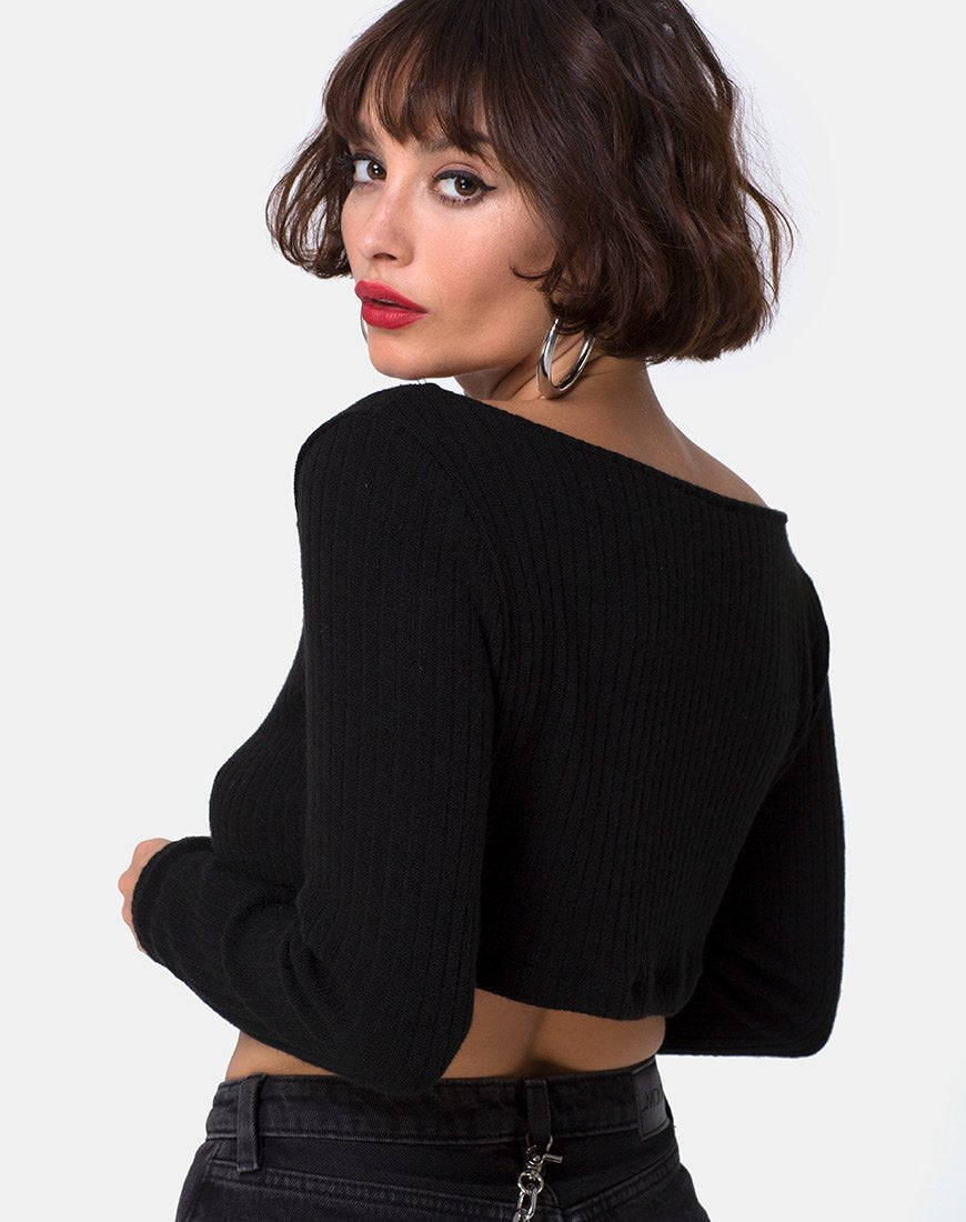Image of Vile Top in Rib Black