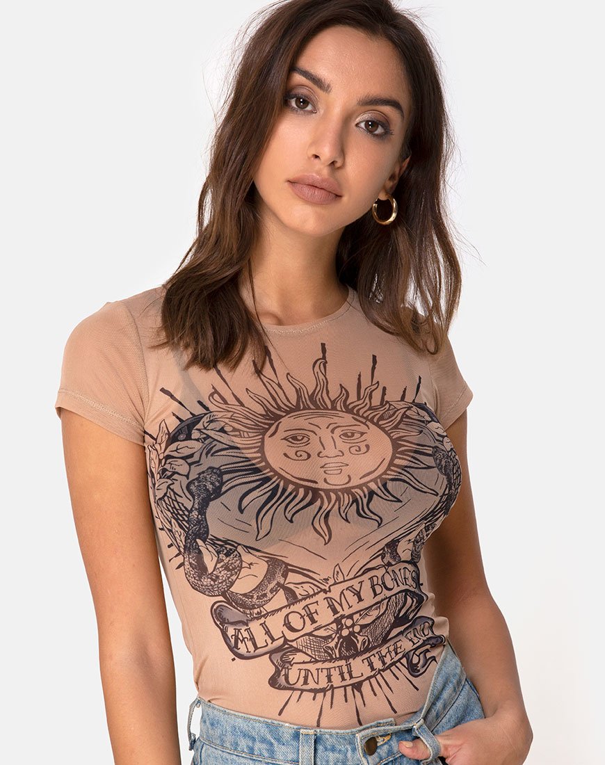 Image of Whitney Tee Alchemy in Net Taupe