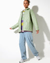 image of Winka Jacket in Quilted PU Pastel Mint