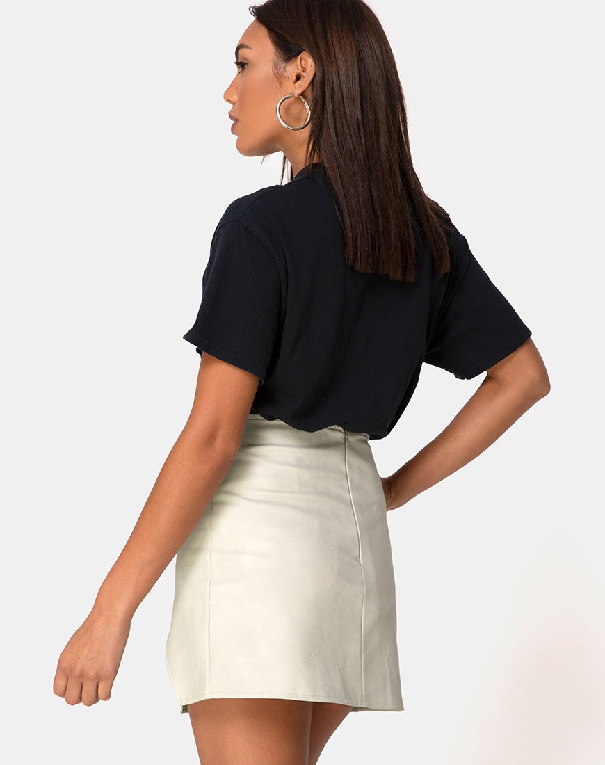 Wren Mini Skirt in Pu Matte Grey