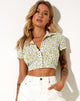 Image of Wuma Cropped Shirt in Daisy Duke Green