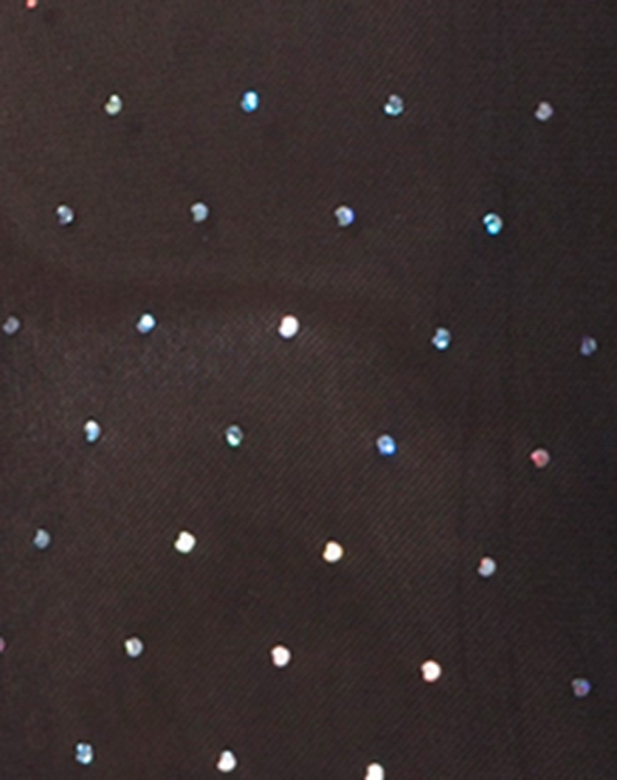 Image of Wyatt Dress in Net Crystal Black